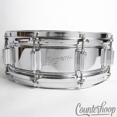 *Rogers SuperTen 14x5"Snare Drum COS Steel 10Lug 1973 Script Chrome Vintage 70s* image 5