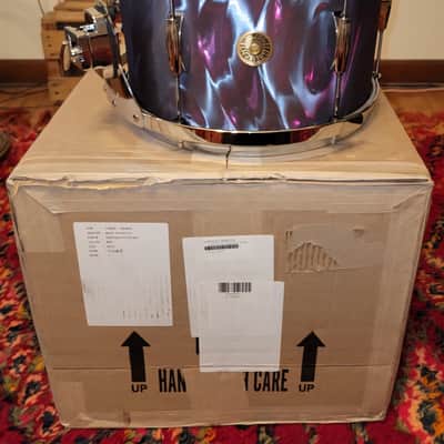 Gretsch 9"x13" Tom Drum w/Mount USA Custom Heritage Lugs - Black Satin Flame Nitron Wrap *EXCELLENT* 2024 image 1
