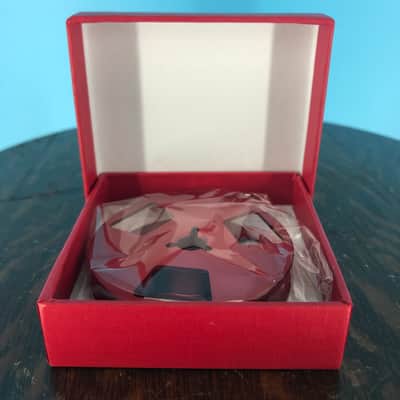 Burlington Recording 1/4" x 2.5" Heavy Duty RED Trident Metal Reel in Red Box -3 Windage Holes image 2