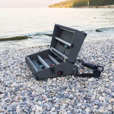 12U Eurorack Case Powered, 104 hp or other, modular synthesizer, patched resealable, with belt image 1