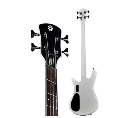 Spector  NS Dimension HP 4 4-String Multi-Scale Electric Bass Guitar NEW -  White Sparkle Gloss image 3