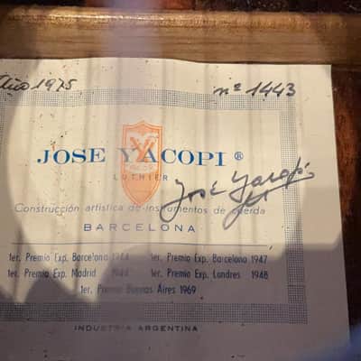 Jose Yacopi (Yacobi) 1975 amazing classical guitar, tradition of Ignacio Fleta, Enrique Garcia, Francisco Simplicio + video! image 13