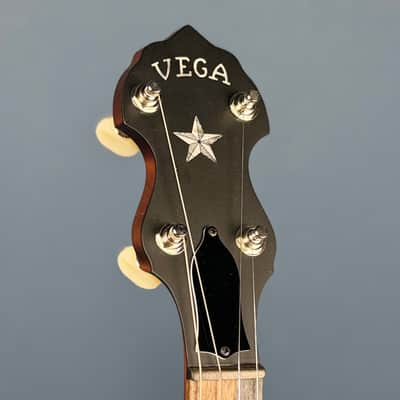 Custom Vega Senator 19-Fret Tenor Banjo with Fiberskin head, Vintage Star Hardware and Marbled Fretboard image 6