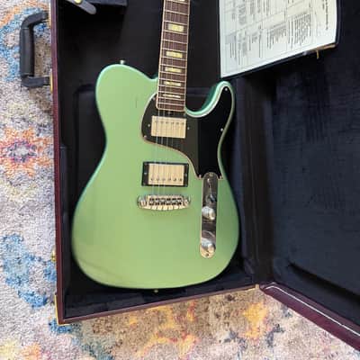 Shabat Lion Special Mahogany 24.75" Scale Humbucker Guitar – Inverness Green image 4