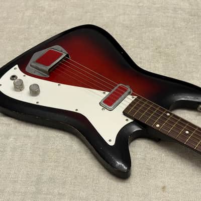 1960’s Kay Vanguard II Single Pickup Garage Rock Guitar “Red Devil” Red Foil Reflector Model USA image 5