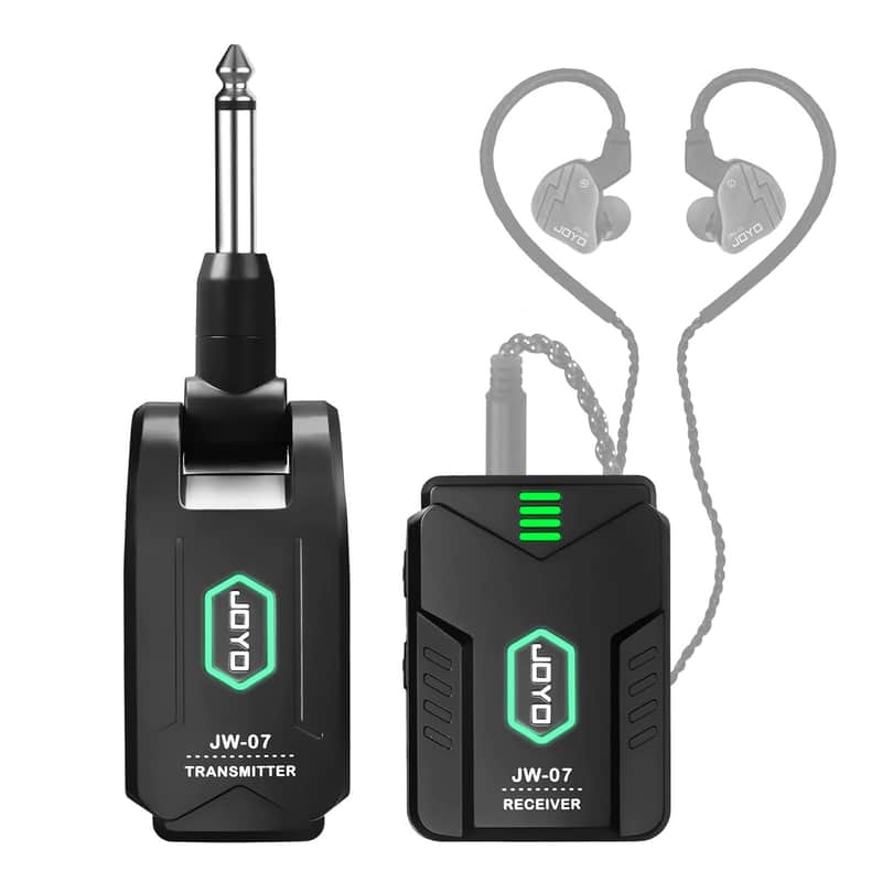 Joyo JW-07 Wireless in Ear Monitor System 2.4G Wireless IEM System with Transmitter Clip on Receiver Automatic Pairing in-Ear Monitoring for Studio,Guitar,DJ,Live Performance image 1