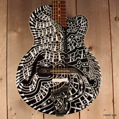 Vox VGA-3PS Giulietta Custom Art Guitar Acoustic Archtop with Built-In Electronics " Web of Deception " w/gig bag image 1
