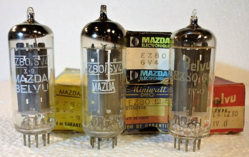 Vintage EZ80 / 6V4 tube Philips, Mazda, Miniwatt Dario, NOS, 1 pcs TESTED image 1