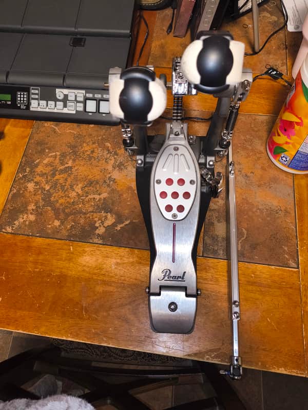 Pearl P2052C Eliminator Redline Chain-Drive Double Bass Drum Pedal 2010s - Silver / Black / Red image 1