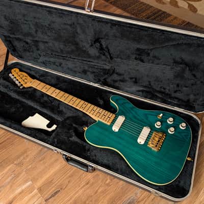 1983 Fender Telecaster Elite Gold Electric Guitar Trans Emerald Green Excellent Player! image 2