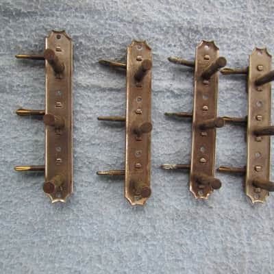 Lot Of Vintage Kluson 3 On A Strip Tuners For Repair All Bass Side Need ButtonsVintage Open Back Kluson Tuner Bass Single Line & Double Line Vintage Kluson Tuners For Repair image 1