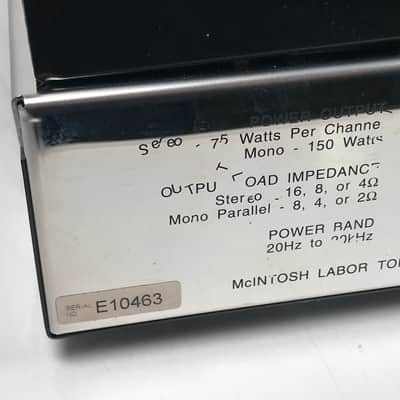 McIntosh MC275 Commemorative Power Tube Amplifier (Genalex Tubes) image 12