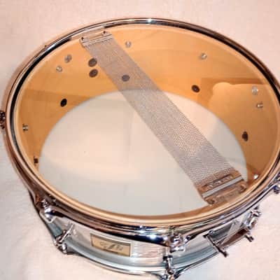 YAMAHA MAPLE MOD SHELL W/ VIDEO CUSTOMIZED SNARE DRUM - BRUSHED ALUMINUM WRAP-FREE SHIP TO C-USA! image 8