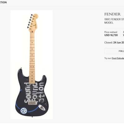 Fender® Eric Clapton European Tour Stratocaster 1998 - Black / Graphics image 2