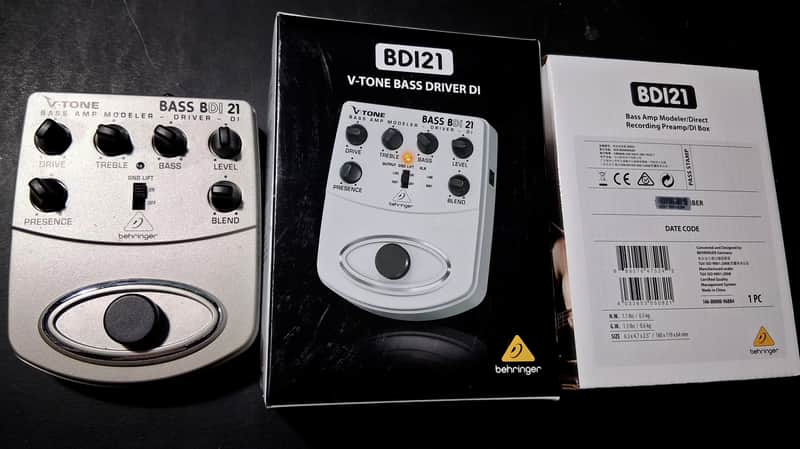 Behringer BDI21 V-Tone Bass Guitar Driver DI Pedal - Mint Condition image 1