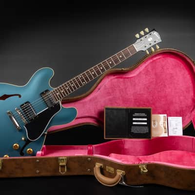 2023 Gibson Custom Shop '59 ES-335 Dot Reissue - Pelham Blue VOS | USA Vintage 1959 Semi-Hollow Custombucker AlNiCo III Unpotted Humbucker 3.39kg | CoA OHSC image 2