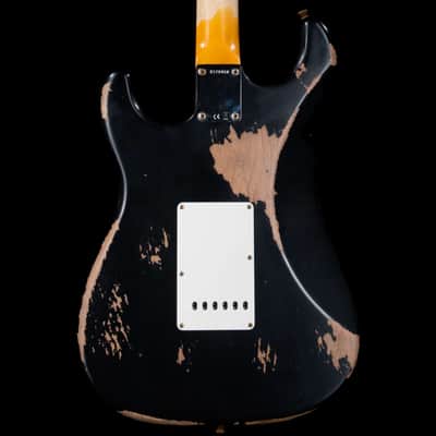 Fender Custom Shop 1961 Stratocaster Heavy Relic Rosewood Board Black R120468 image 5
