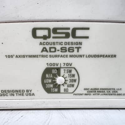 QSC Acoustic Design AD-S6T 6.5" 2-Way Surface Mount Loudspeaker (Single Speaker) image 8