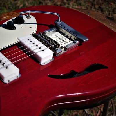 Micro-Frets Spacetone 1971 Red Transparent. VERY RARE. Excellent Guitar. MicroFrets custom guitar. image 10