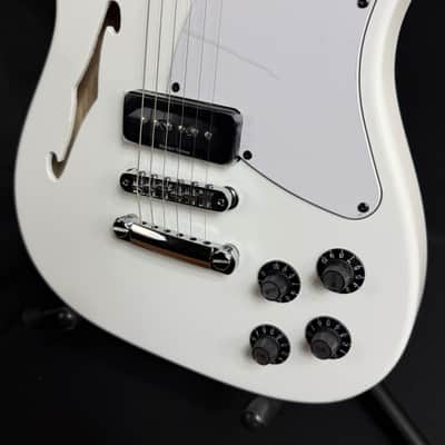 Fender Jim Adkins JA-90 Thinline Telecaster Electric Guitar Gloss White (507) image 8