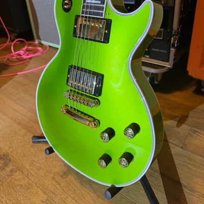 Gibson Custom Shop Made 2 Measure Les Paul Custom w/ Ebony Fingerboard Gloss Gecko Green Sparkle image 8