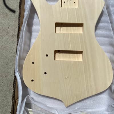 DIY Lefty Iceman Style Bass Guitar Kit Unfinished image 2
