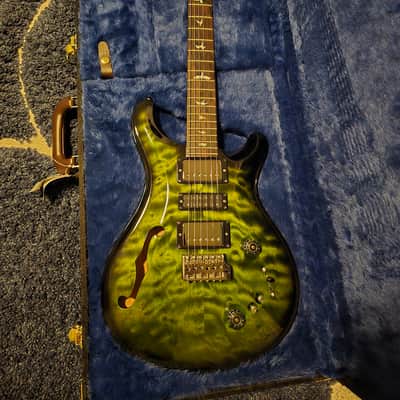 2022 PRS Special 22 Semi-Hollow - Wood Library- Torrified Neck - Jade Smokeburst- Brian's Guitars Exclusive image 1