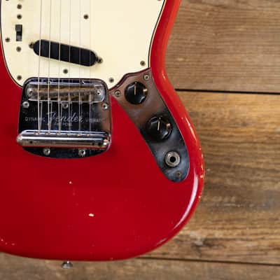 1965 Fender Mustang Rosewood Fretboard w/ Original Case - Dakota Red image 3