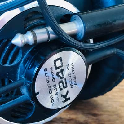 AKG K240 Semi-Open Back Studio Headphones 1990s - Black imagen 5