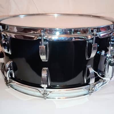 Immagine LUDWIG VINTAGE INDEPENDENT SUSPENSION (COLISEUM STYLE) SNARE DRUM 70's CUSTOM - AGED PIANO BLACK WRAP - FREE SHIP TO C-USA! - 5