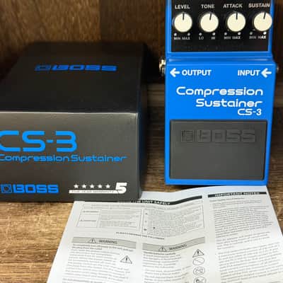 Boss CS-3 Compression Sustainer w/ Box  (Silver Label) 1997 - Present - Blue image 1