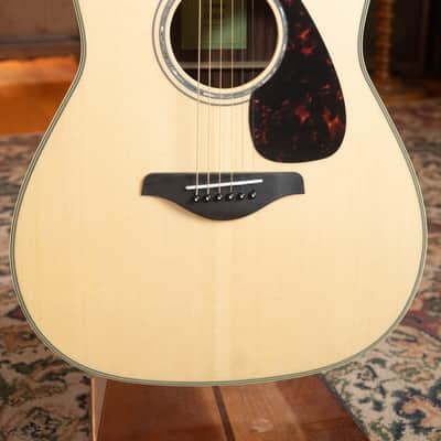 Yamaha FG830 Spruce/Laminate Rosewood Natural Dreadnought Acoustic Guitar #0600 image 8