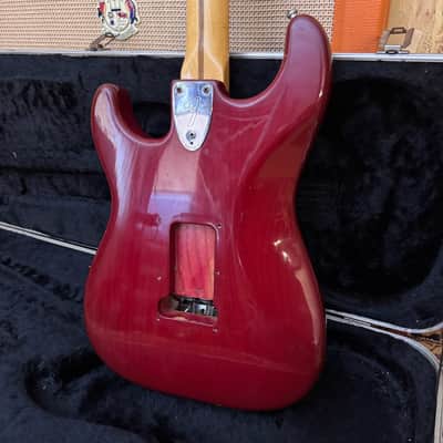 Vintage 1981 Fender Stratocaster USA Translucent Red Kahler Guitar OHSC 1970s image 15