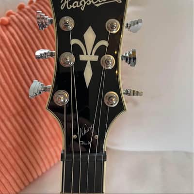 Hagstrom TREVIDLX-BLK Tremar Viking Deluxe Semi-Hollow with Tremolo 2010s - Gloss Black image 4