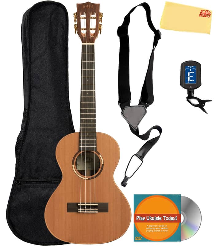 Kala KA-ASCP-T Solid Cedar Top Pau Ferro Tenor Ukulele w/ Gig Bag image 1