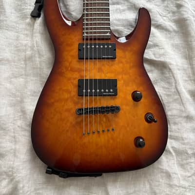 Jackson SLATTMGXQ3-7 Quilt Top Soloist 7 String Electric Guitar (Tobacco Burst) image 2