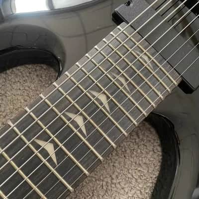 Quincy Black Left Handed 8 String Guitar, Basswood Body with Maple Neck image 4