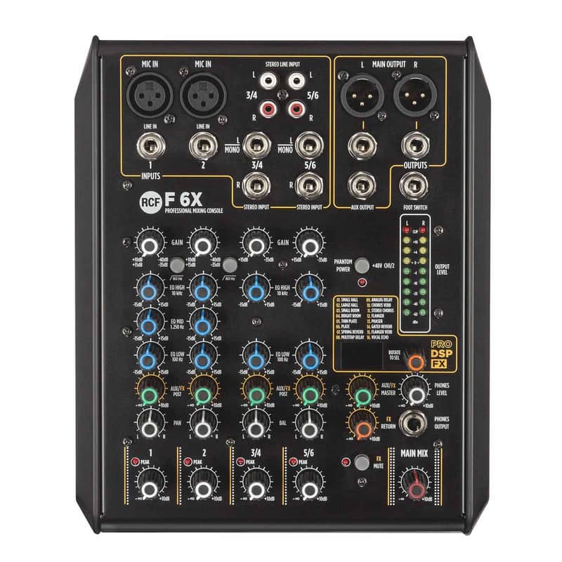 RCF F 6X 6-Channel Analog Mixing Console with Multi-FX - Open Box Mint image 1