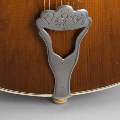 Vivi-Tone Hollow Body Electric Mandolin (1933), ser. #301, original black chipboard case. image 13
