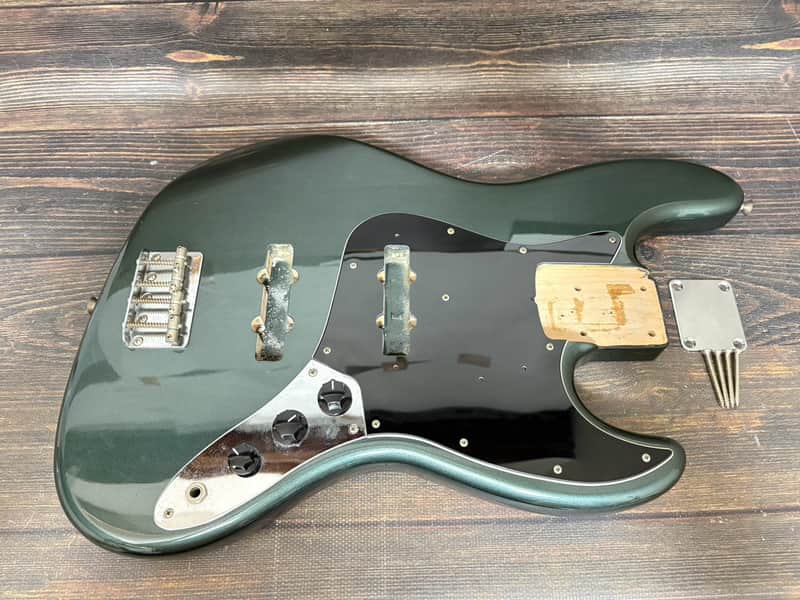 2004-06 Fender Japan JB-62-66UGB Jazz Bass Body Gun Metallic Blue Rare Color image 1