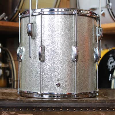 1960's Slingerland Jobbing outfit in Sparkling Silver Pearl 12x20 14x14 8x12 image 6