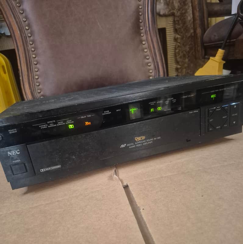 NEC AV-350 Digital Surround Sound Audio/Video Amplifier. 1980s image 1