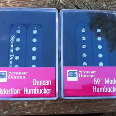 Seymour Duncan Distortion SH-6 Bridge & SH-1 59 Neck BLACK Humbucker Pickup Set image 1
