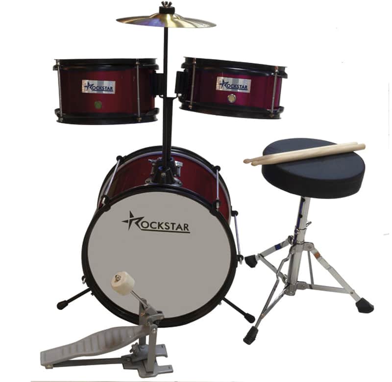 Rockstar GC1043-WR bateria acustica para niños en color rojo vino image 1