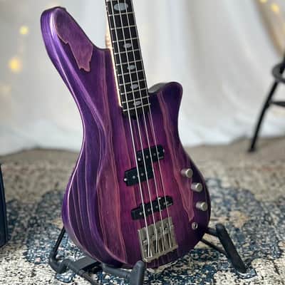 Jacqueline RPJ-32 32-Inch Medium-Scale Bass in Purple Twilight with EMG Geezer Butler PJ Pickup Set and Leo Quan Badass Hardware image 2