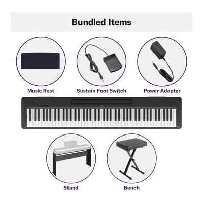 Yamaha P143LXB Digital Piano Home Bundle (Black) image 5