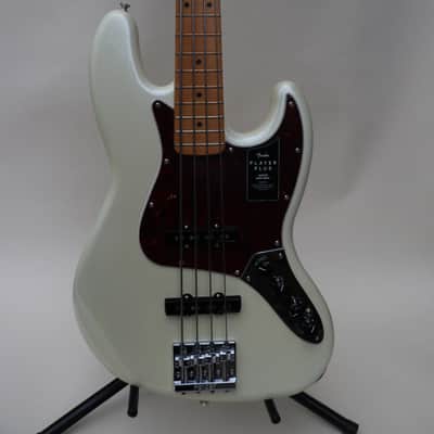 New Fender Player Plus Jazz Bass with New Fender Gig Bag Olympic Pearl White image 21