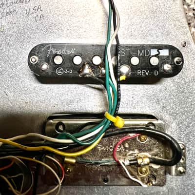 Fender Custom Fender SCN / Bill Lawrence HSS Loaded Strat Pickguard 2008 - Silver/Black image 3