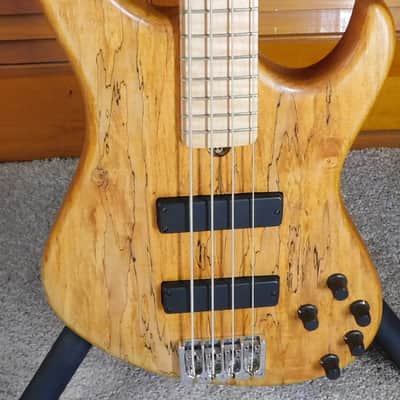 TBC The Bass Company 4 String Electric Bass Made in USA #000394 Spalted Maple/Ash USA ! image 1