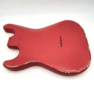 MJT Stratocaster Body Alder Relic Nitro Fiesta Red mjt6649 image 6
